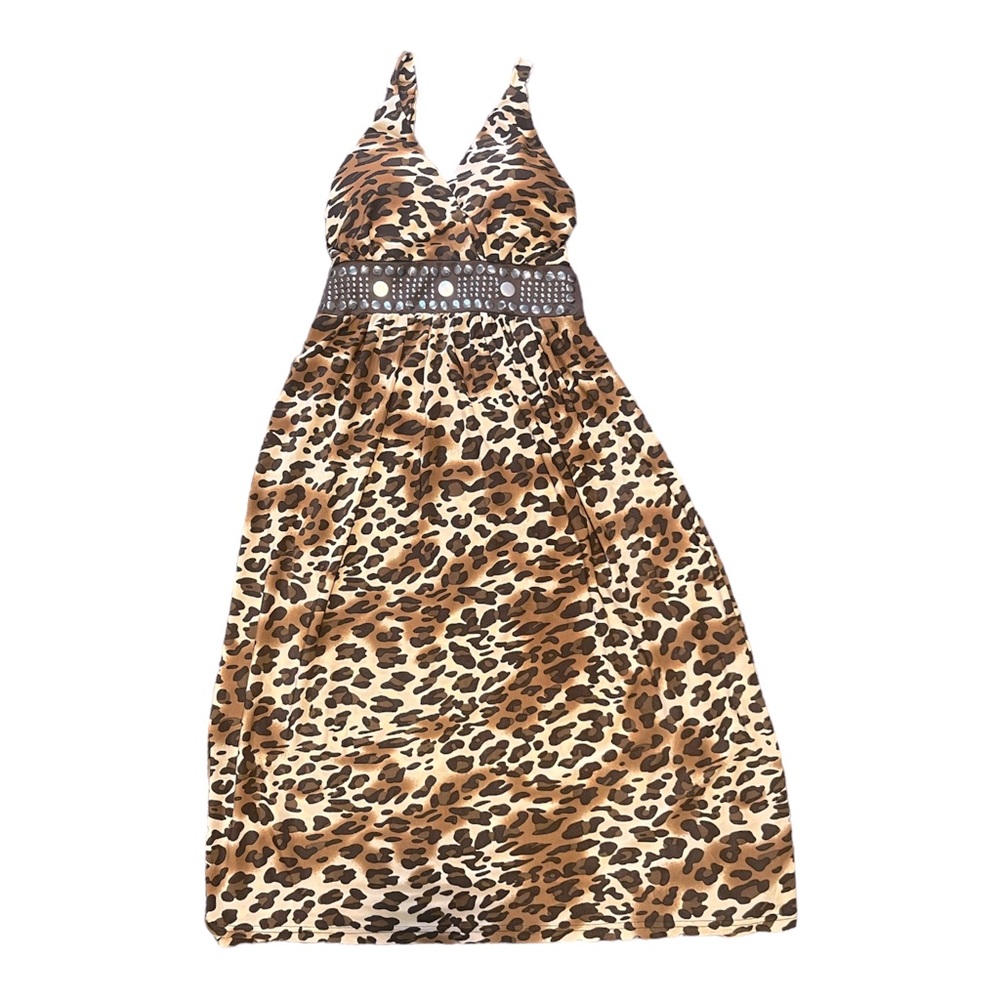 Magic Brand Knee Length Halter Style Dress Size XS/Small Animal Print